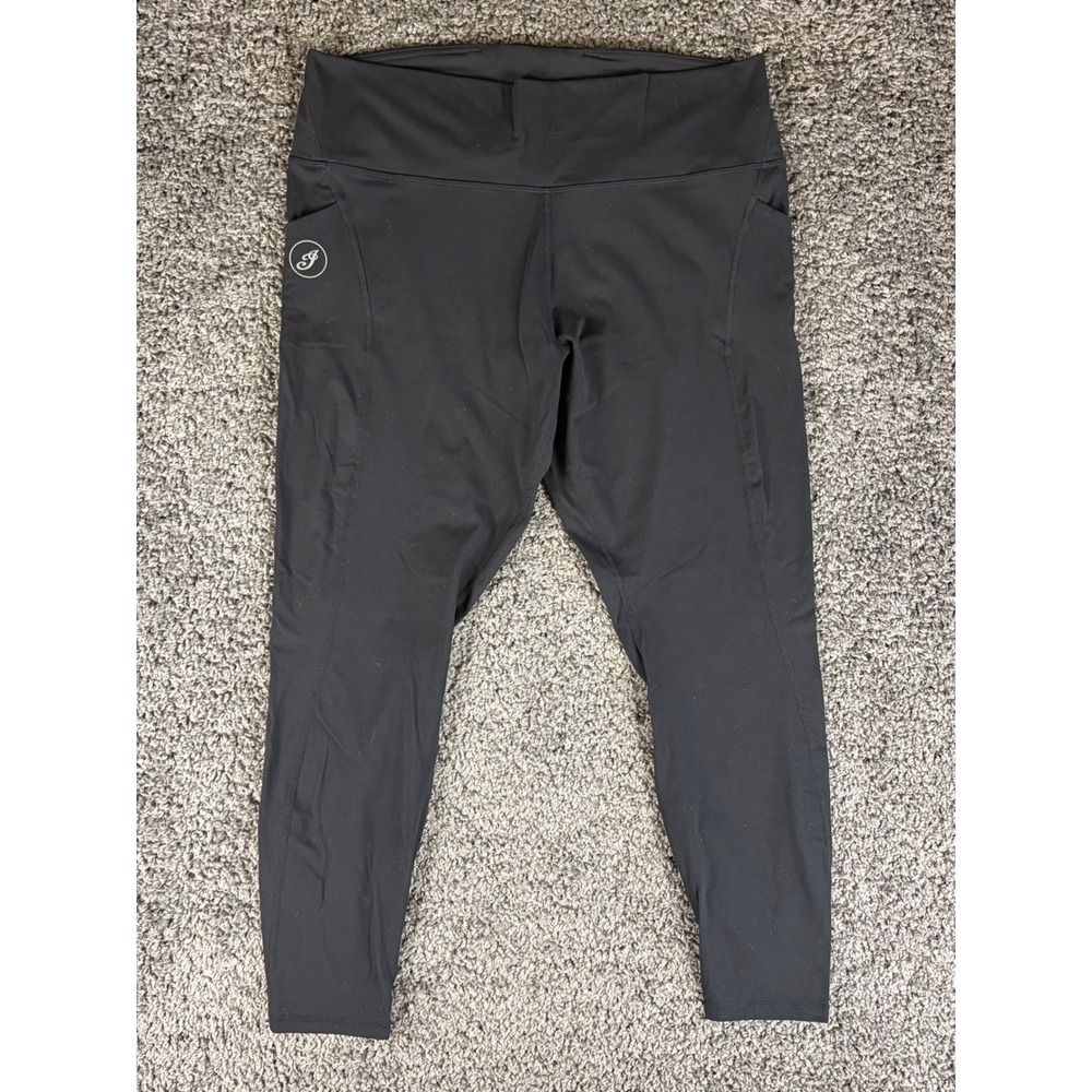 Indian Motorcycle Performance Womens 2XL Black Athletic Leggings Pockets Stretch